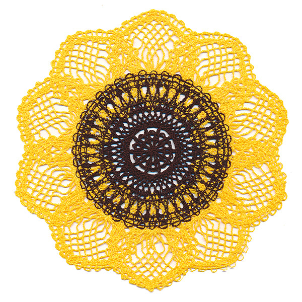 Darling Sunflower Doily (Battenburg Lace)