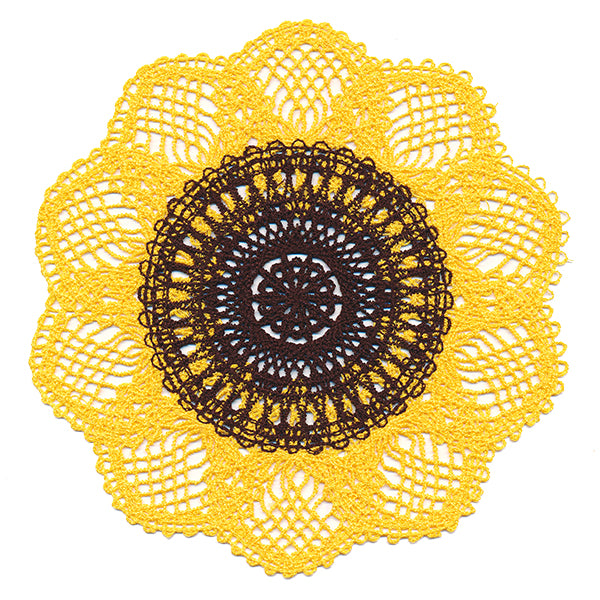 Darling Sunflower Doily (Battenburg Lace)