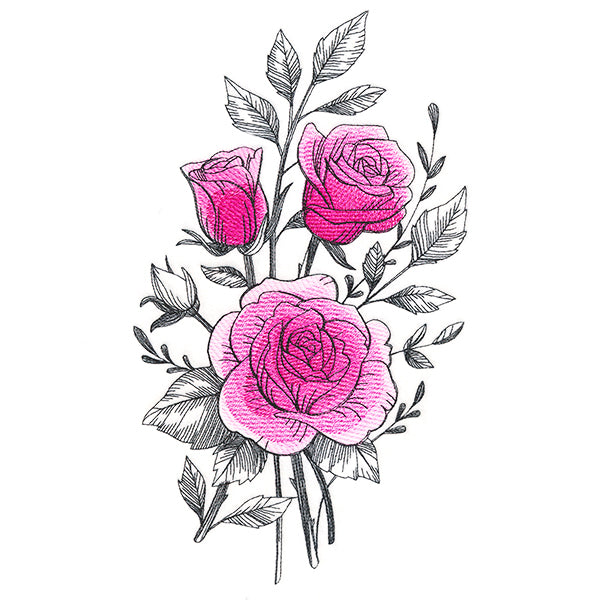 Beautiful Rose Etching