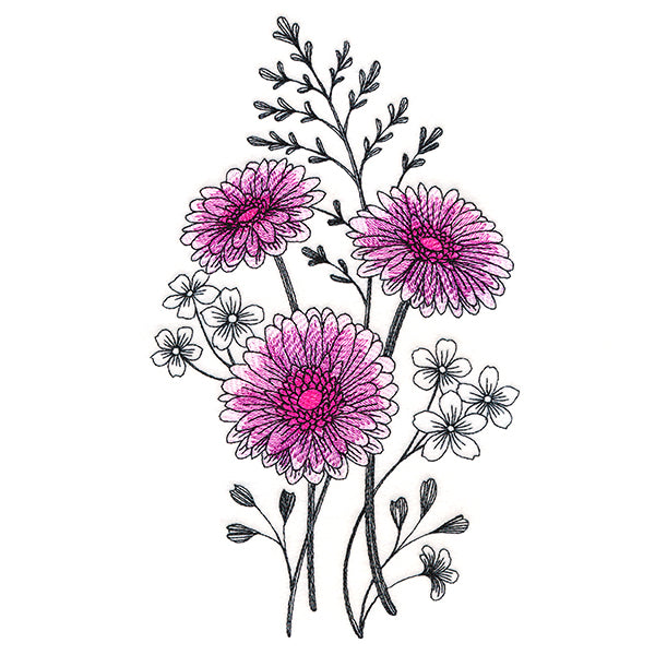 Delicate Daisy Etching