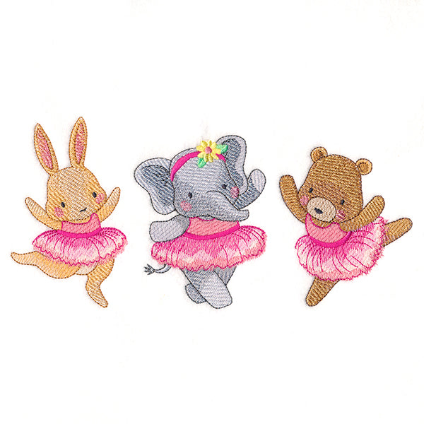 Twirling Ballerinas Trio