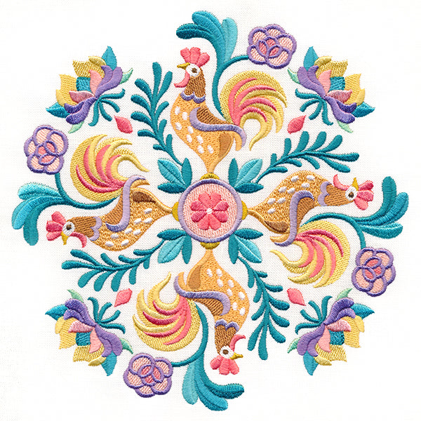 Blissful Rooster Medallion