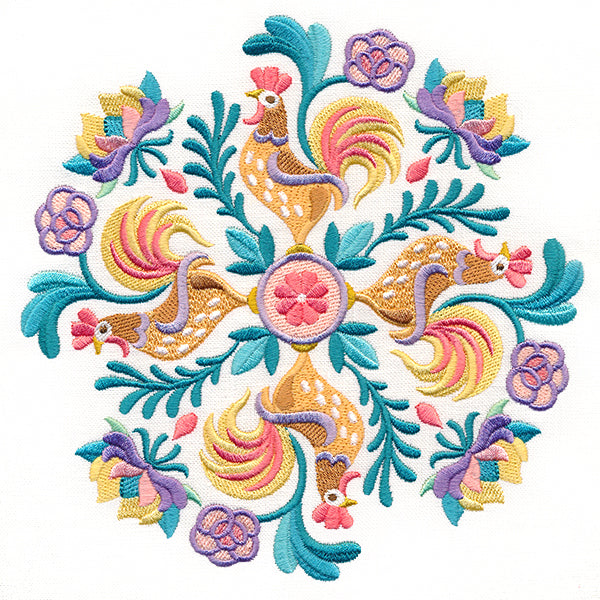 Blissful Rooster Medallion