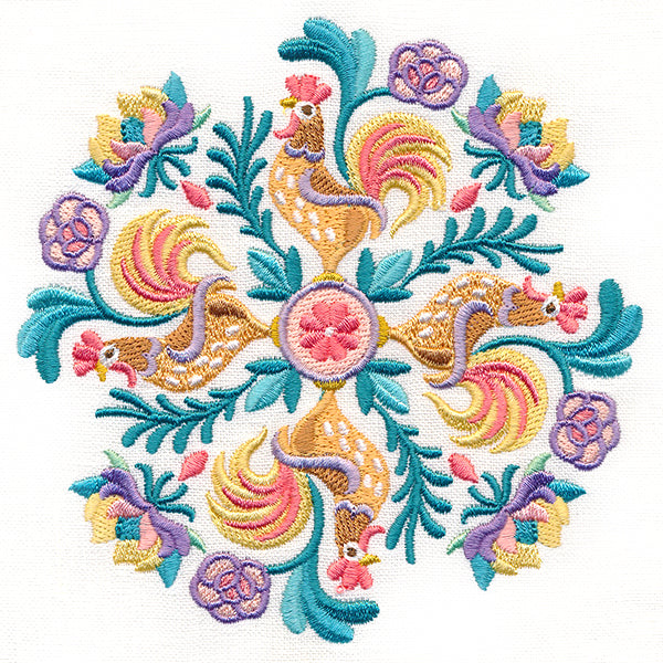 Blissful Rooster Medallion