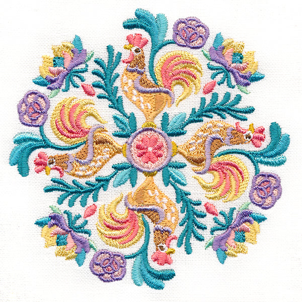 Blissful Rooster Medallion