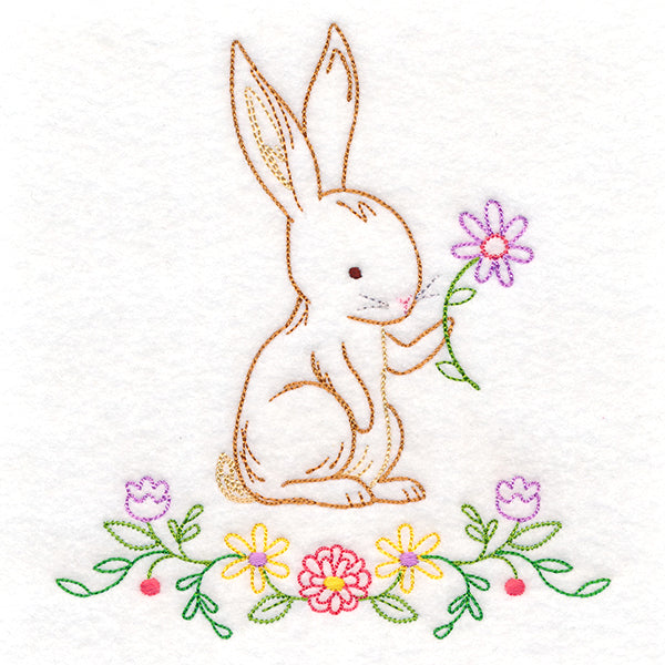 Floral Woodland Friends - Bunny (Vintage)