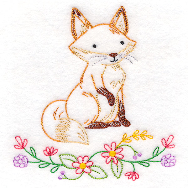 Floral Woodland Friends - Fox (Vintage)