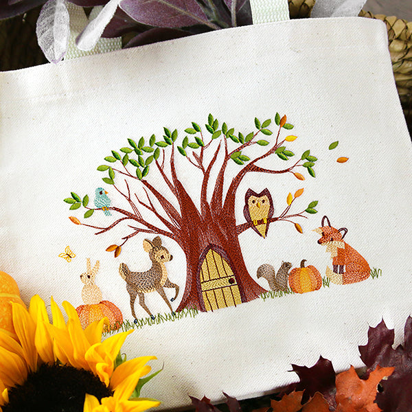 Woodland Harvest Gathering Border