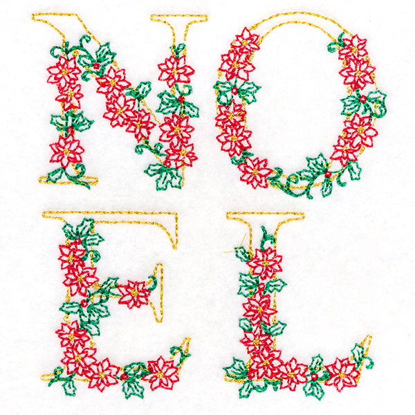 Noel in Poinsettias (Vintage)