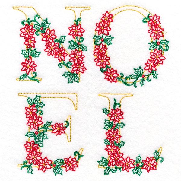 Noel in Poinsettias (Vintage)