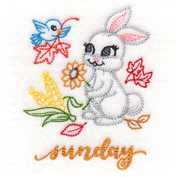 Autumn Bunny on Sunday (Vintage)