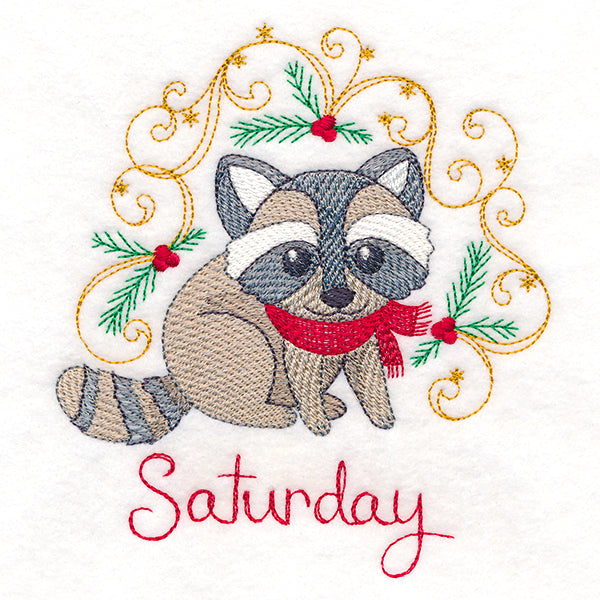 Christmas Raccoon on Saturday