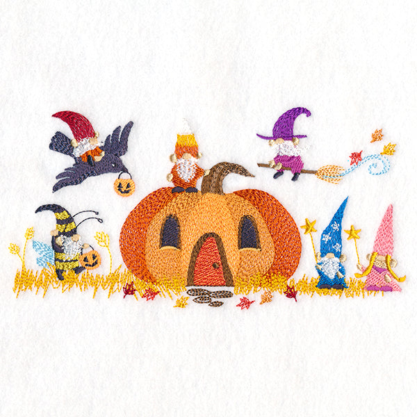 Halloween Gnome Border