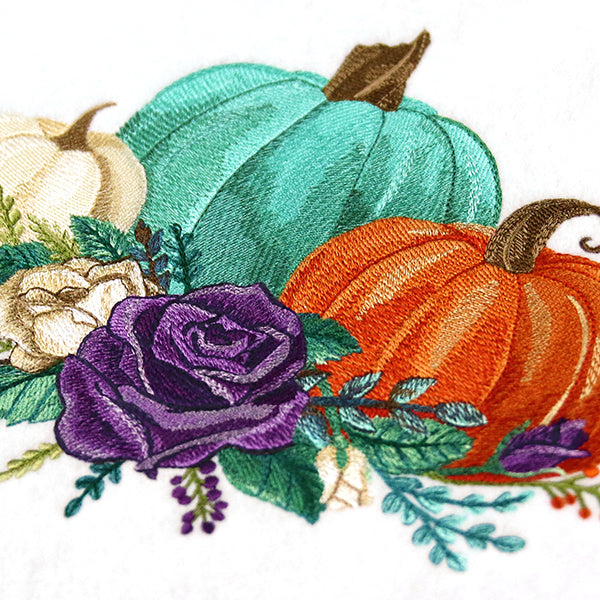 Floral Pumpkin Trio in Watercolor
