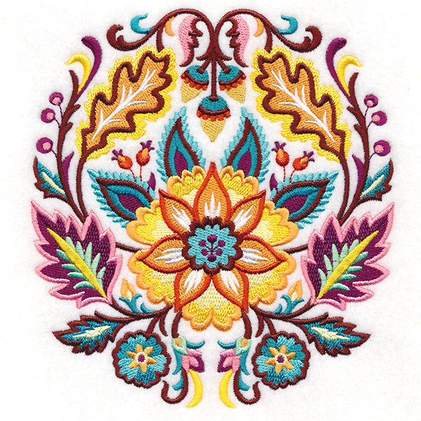 Vibrant Jacobean Autumn Medallion