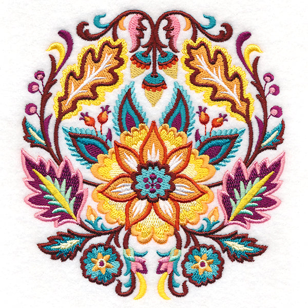 Vibrant Jacobean Autumn Medallion