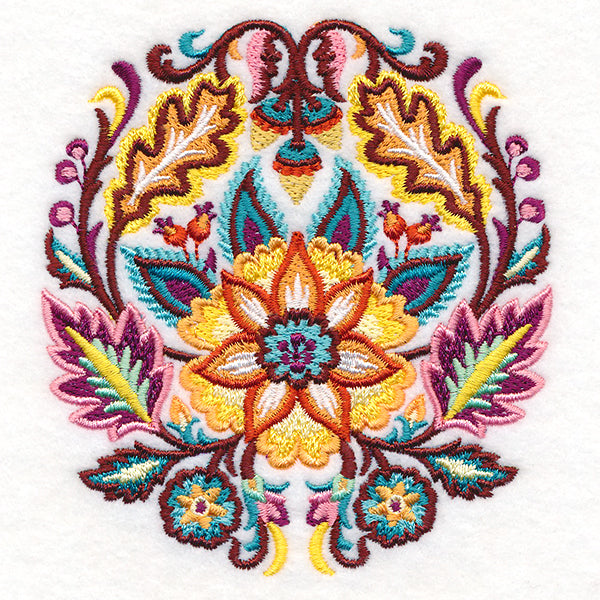 Vibrant Jacobean Autumn Medallion