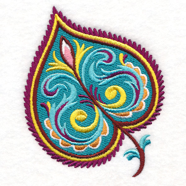 Vibrant Jacobean Aspen Leaf