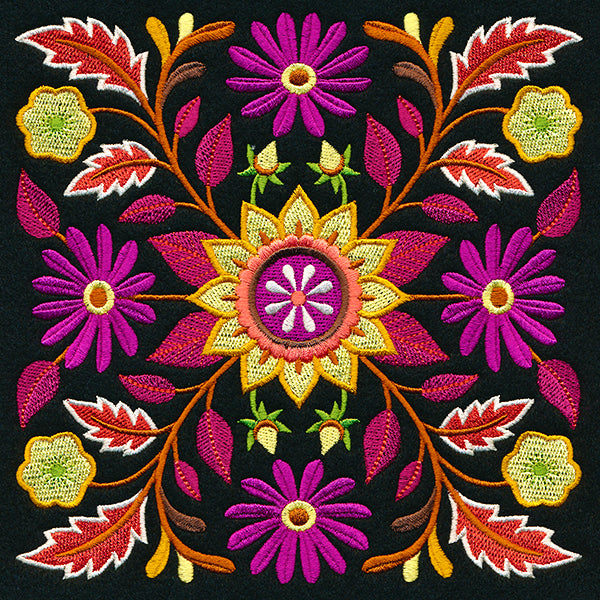 Burst of Autumn Blooms Square