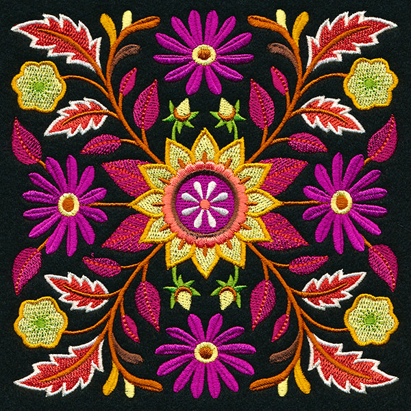 Burst of Autumn Blooms Square