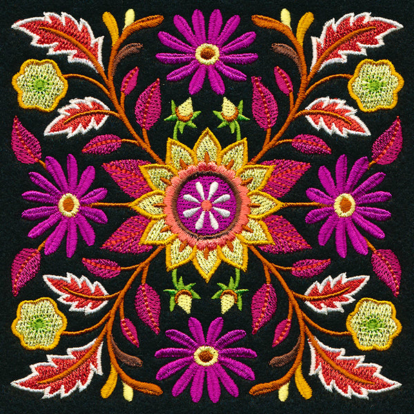 Burst of Autumn Blooms Square