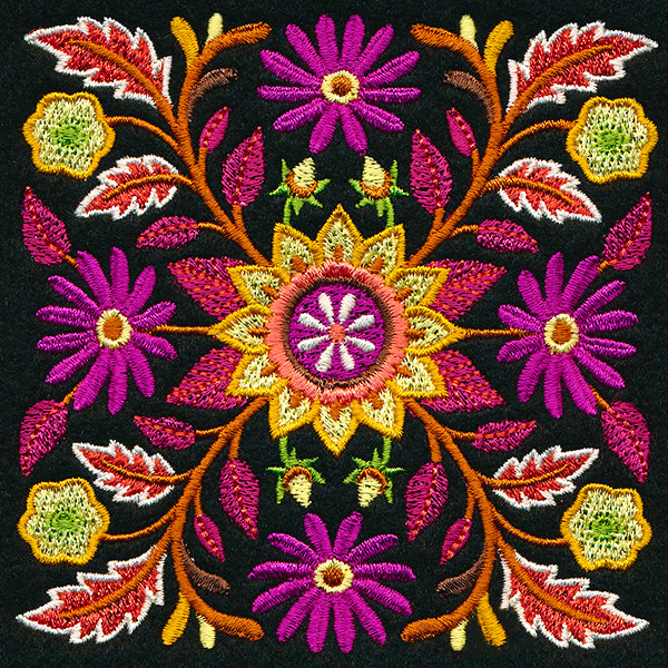 Burst of Autumn Blooms Square