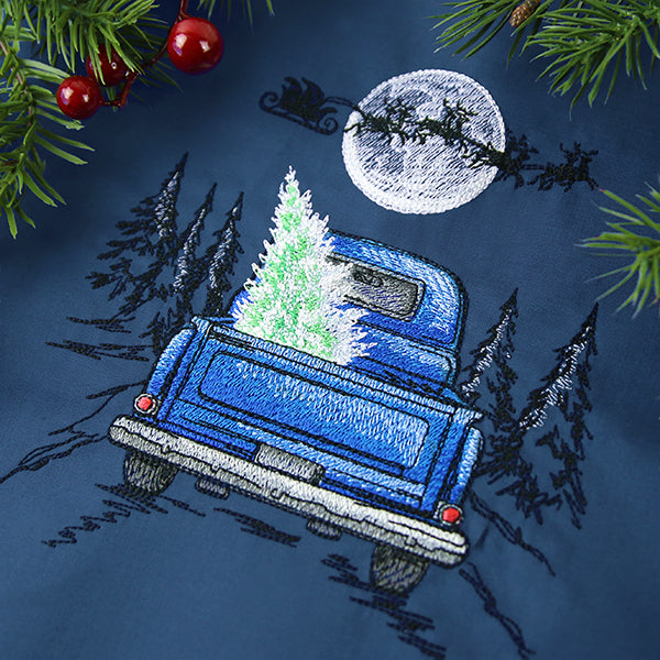 Santa's Flight Retro Truck Scene