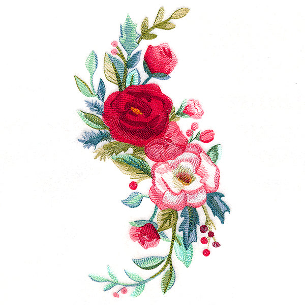 Christmas Floral Spray in Watercolor