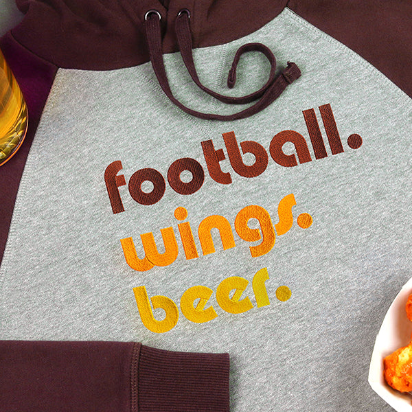Football. Wings. Beer.