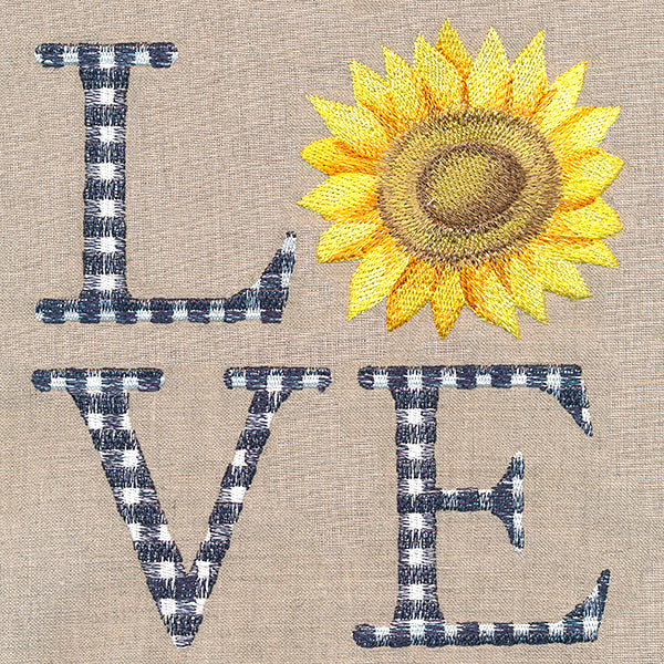 Plaid Love with Sunflower