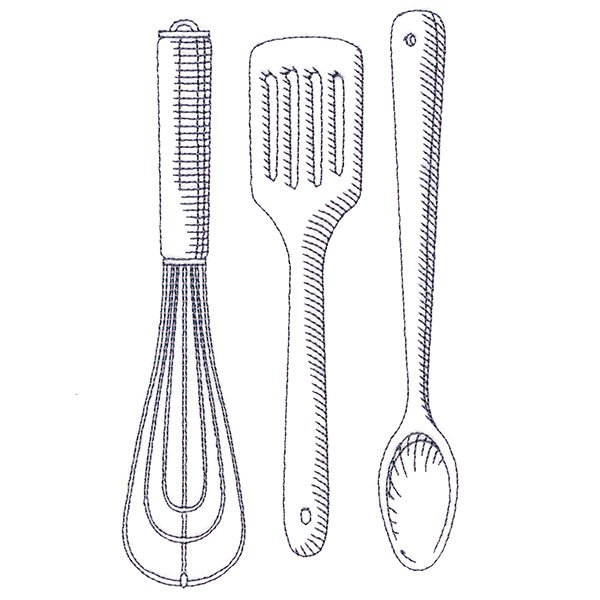 Kitchen Etchings - Cooking Utensils