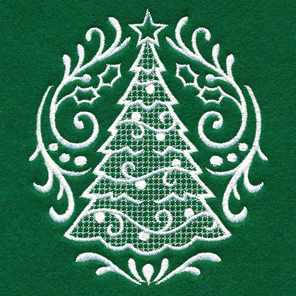 Exquisite Christmas Accent (Whitework)