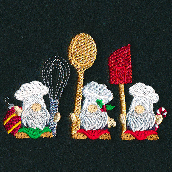 Christmas Baking Gnomes Trio