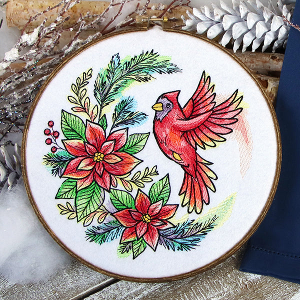 Poinsettia Blooms Cardinal