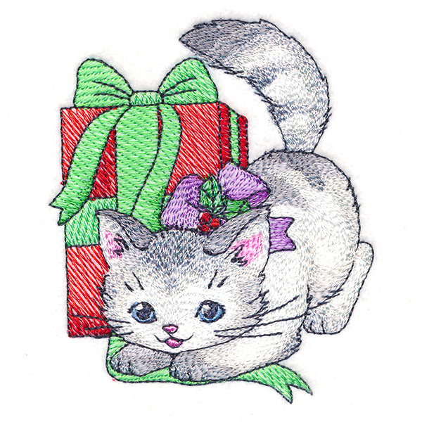 Merry Kitty with Gift