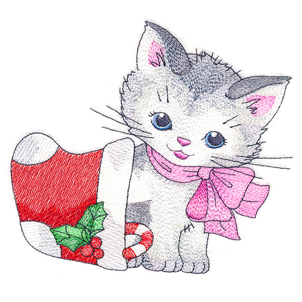 Jolly Kitty with Stocking