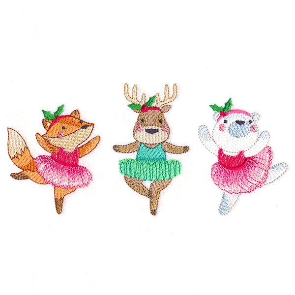 Twirling Christmas Ballerinas Trio