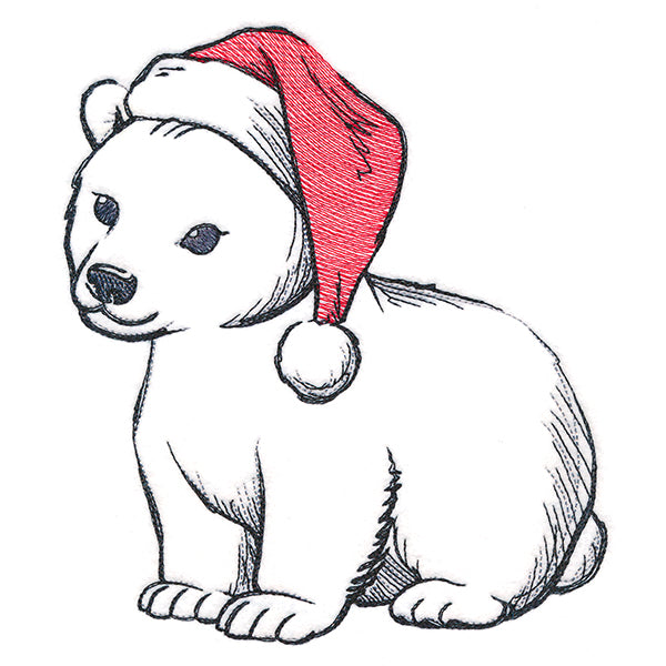 Sweet Santa Polar Bear