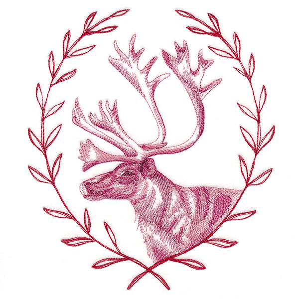 Merry Reindeer with Laurels