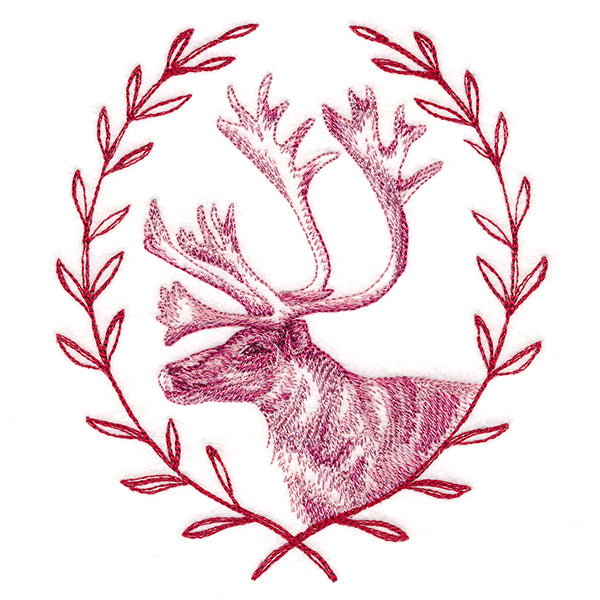 Merry Reindeer with Laurels