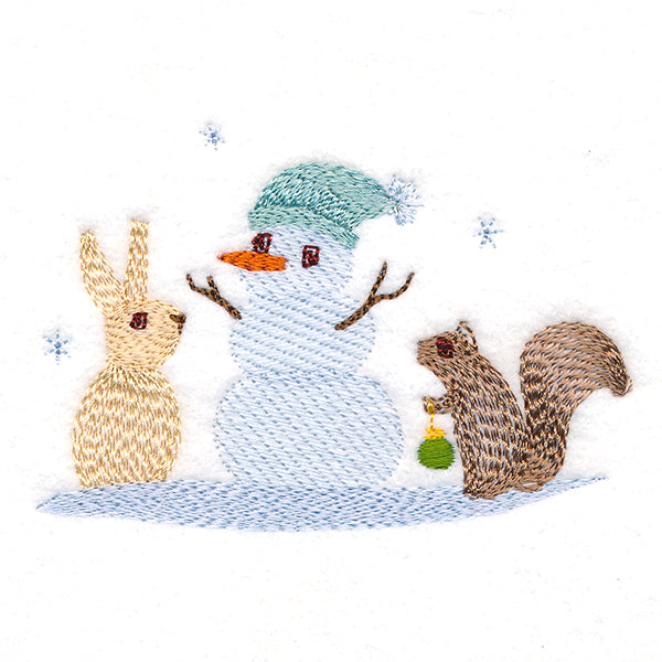 Cute Snowman and Friends