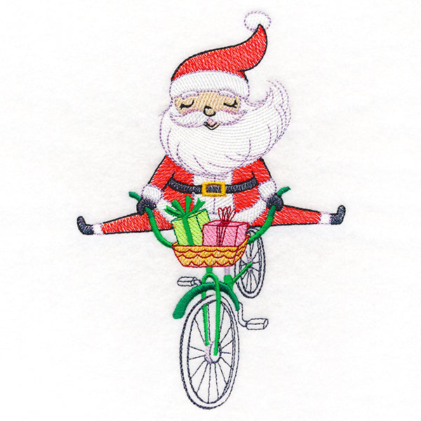 Jolly Free-Wheeling Santa