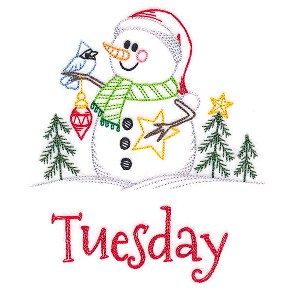 Snowman and Star on Tuesday (Vintage)