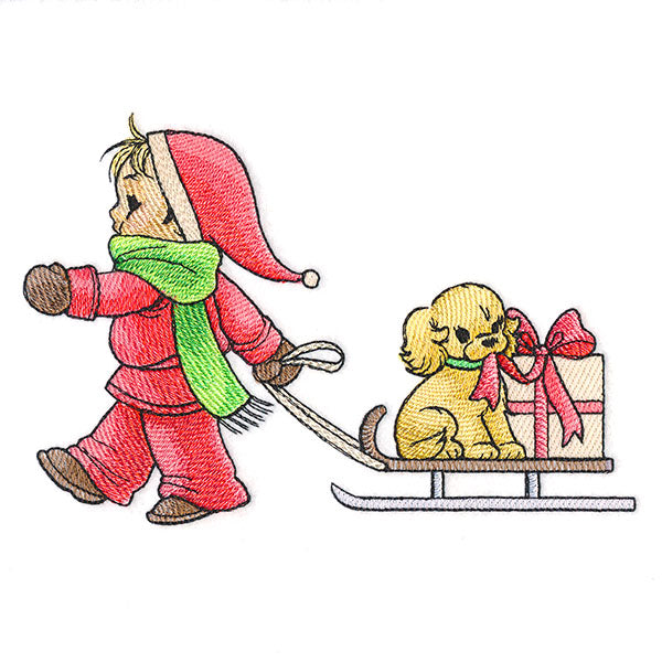 Childhood Charm - Pulling a Sled