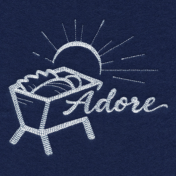 Manger with Adore (Whitework)