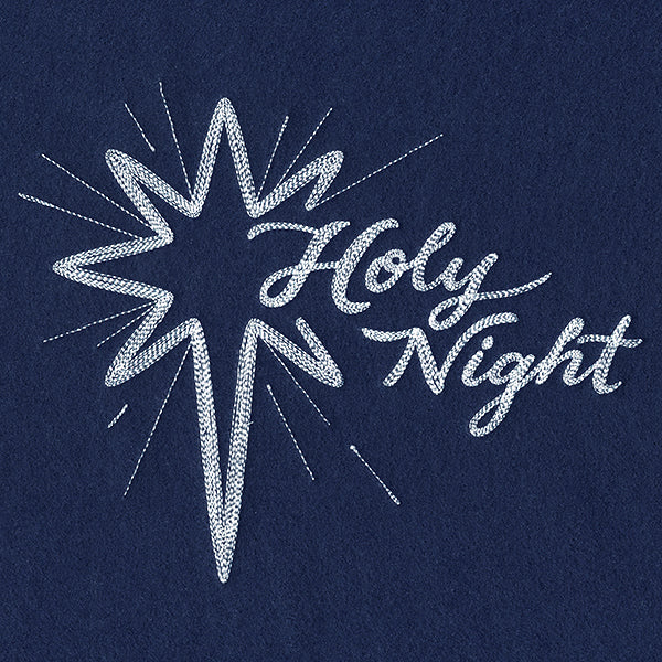 Star of Bethlehem with Holy Night (Whitework)