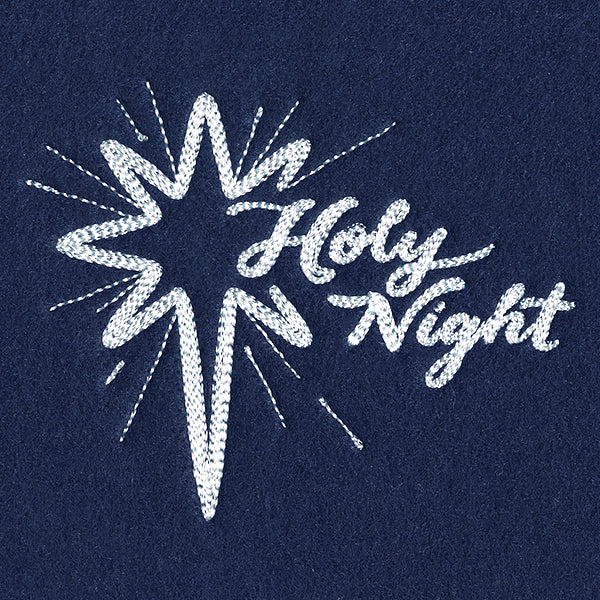 Star of Bethlehem with Holy Night (Whitework)