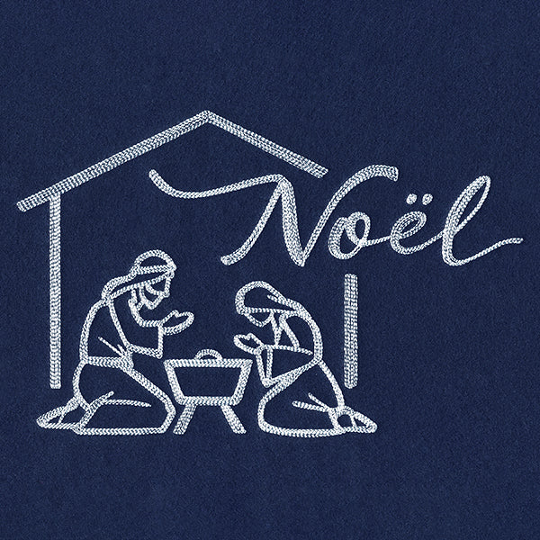 Holy Family with Noel (Whitework)