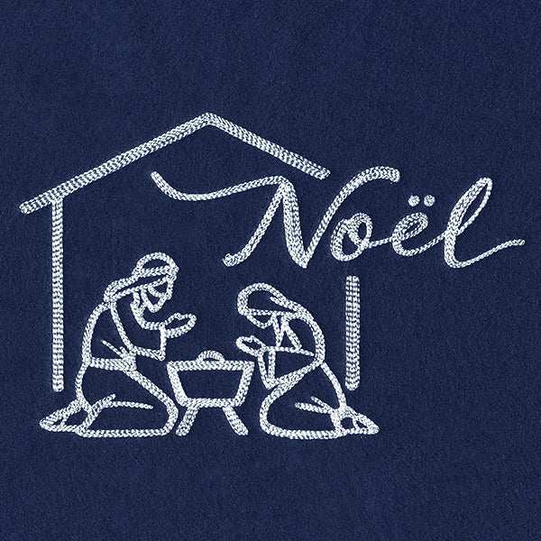 Holy Family with Noel (Whitework)
