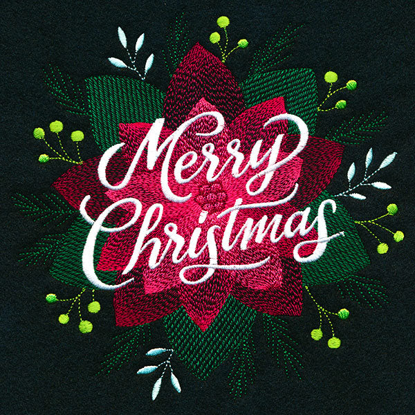 Lush Floral Merry Christmas